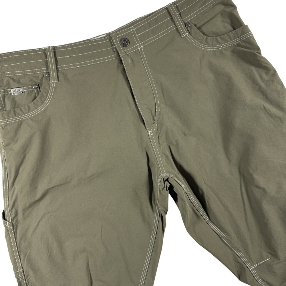 Kuhl Renegade Rock Pants Mens 40x28 Olive Green Hiking Outdoor Stretch Utility